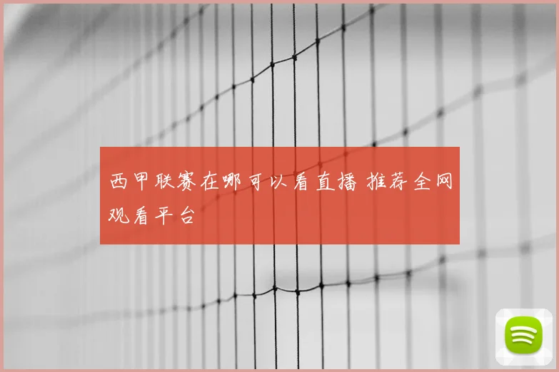 西甲联赛在哪可以看直播 推荐全网观看平台
